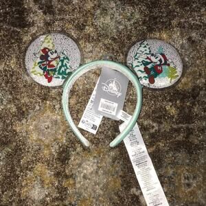 Disney Mickey and Minnie Mouse Snow Winter Ears Headband
